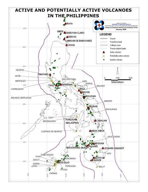 philippine volcanoes map